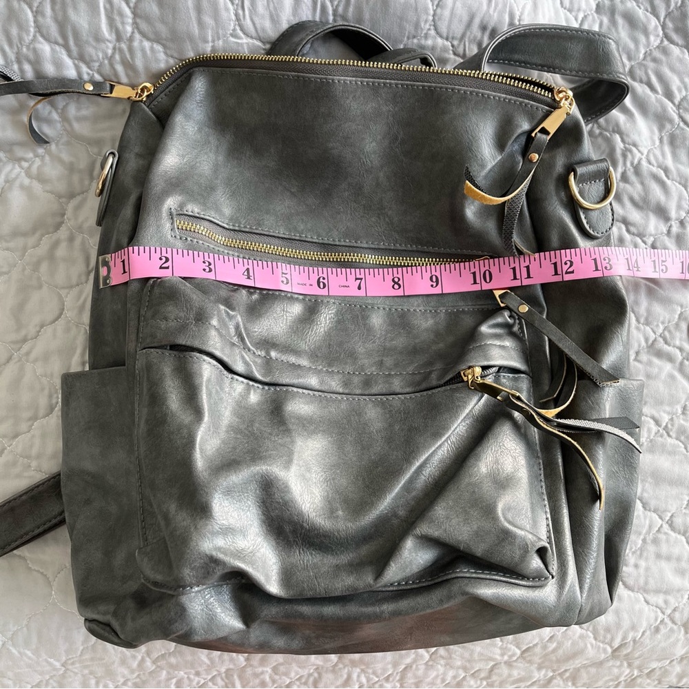 Modem + Chic Dark Gray Backpack With Removable Mu… - image 4